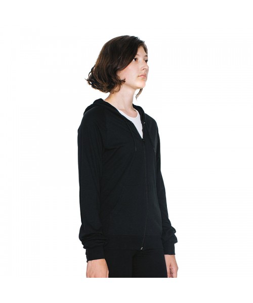 Plain Fine Jersey zip hoodie American Apparel 146 GSM